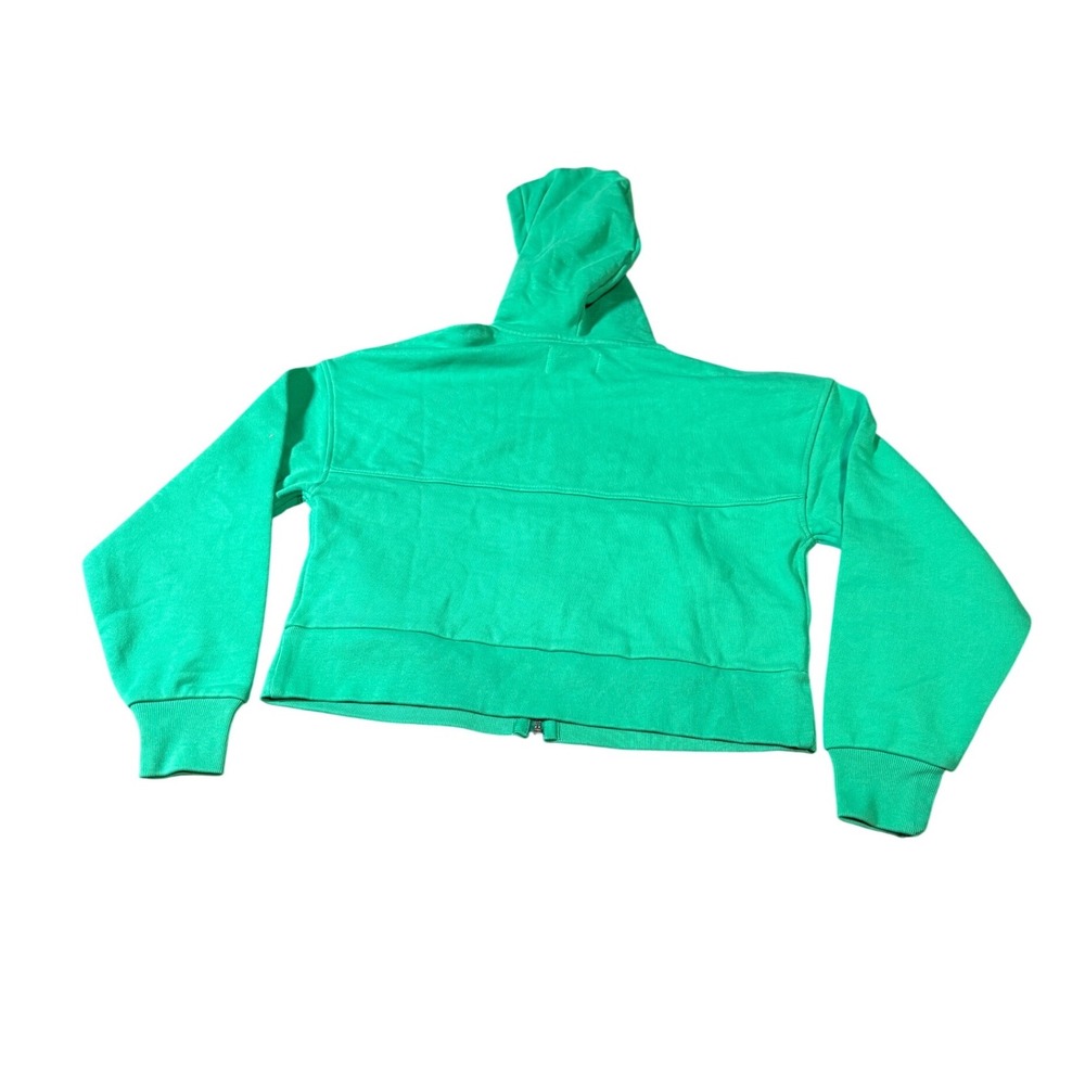 NWT Everlane Track 100% Organic Cotton Full Zip Hoodie Crop‎ Jade Green Size XXS - Picture 7 of 8
